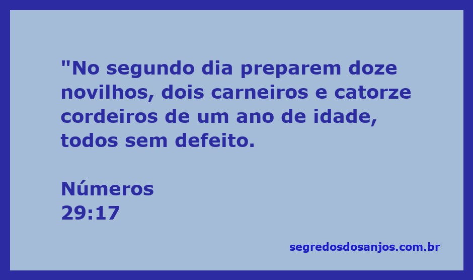 Ilustração de um sacrifício bíblico com doze novilhos, dois carneiros e catorze cordeiros.