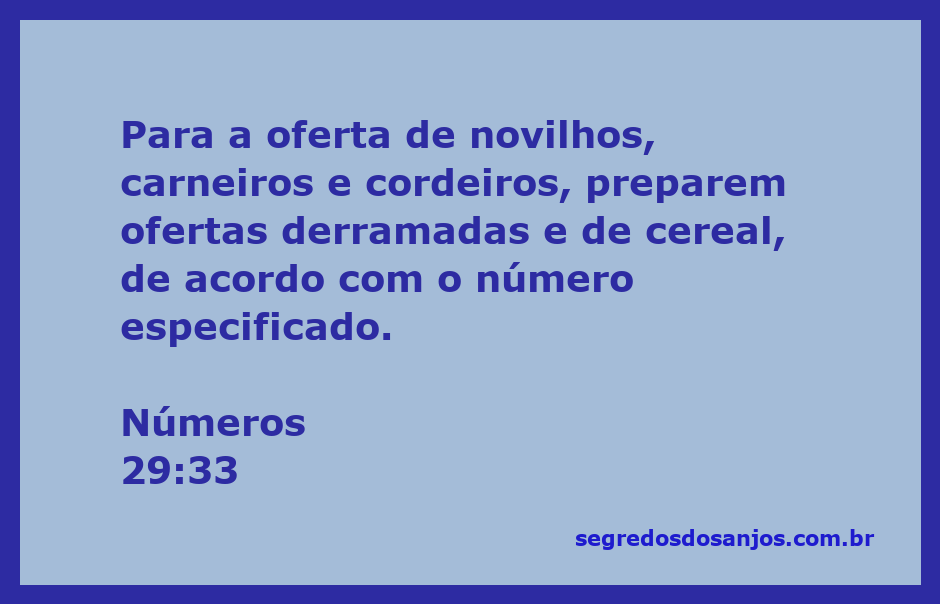 Imagem representativa da oferta de novilhos, carneiros e cordeiros conforme Números 29:33.