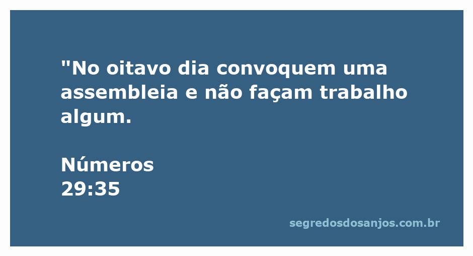 Imagem representativa da assembleia do oitavo dia conforme Números 29:35