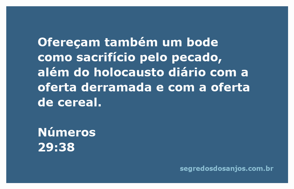 Ilustração do sacrifício de um bode conforme Números 29:38, representando a oferta pelo pecado na tradição bíblica.