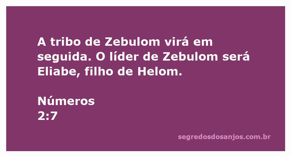 Imagem representativa da tribo de Zebulom e seu líder Eliabe, filho de Helom, conforme a passagem Números 2:7.