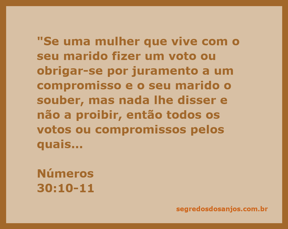 Uma mulher fazendo um voto ou juramento ao lado de seu marido, simbolizando a relação e acordo entre eles conforme Números 30:10-11.