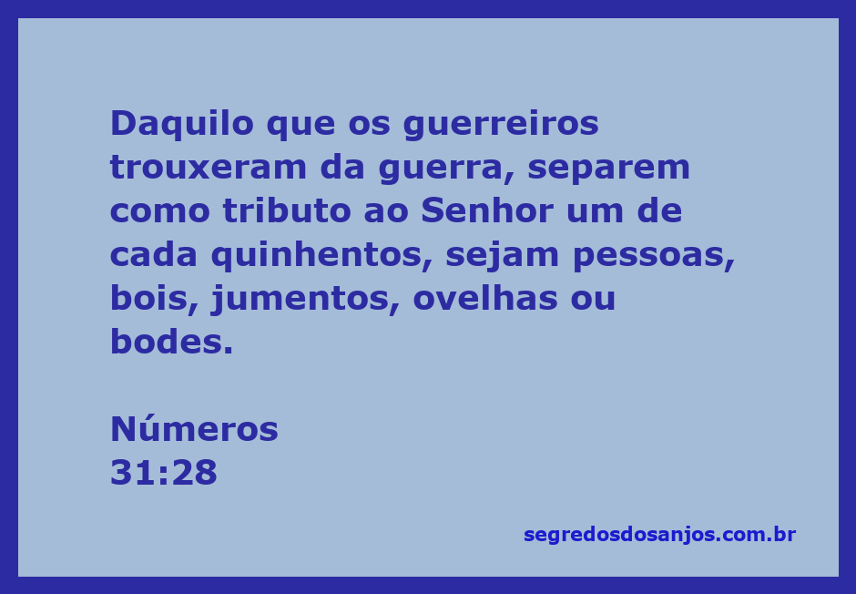 Imagem representativa do versículo Números 31:28, ilustrando a separação de tributos ao Senhor a partir dos despojos da guerra.