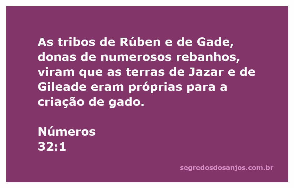 Imagem das tribos de Rúben e Gade observando as terras férteis de Jazar e Gileade, ideais para pastagem de gado.