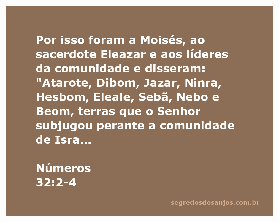 Representação das terras mencionadas em Números 32:2-4, ideais para a criação de gado.
