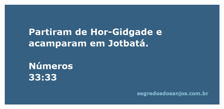 Mapa da jornada dos israelitas durante o Êxodo, destacando a passagem de Hor-Gidgade para Jotbatá.