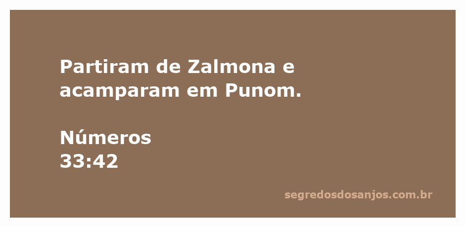 Mapa da jornada dos israelitas mostrando a transição de Zalmona para Punom conforme descrito em Números 33:42.