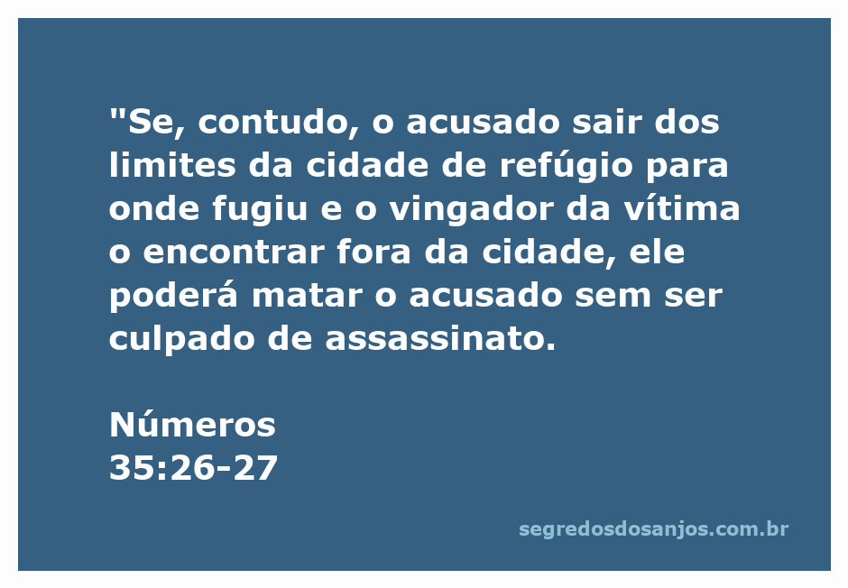 Ilustração do conceito de cidade de refúgio e justiça na Bíblia, representando a passagem de Números 35:26-27.