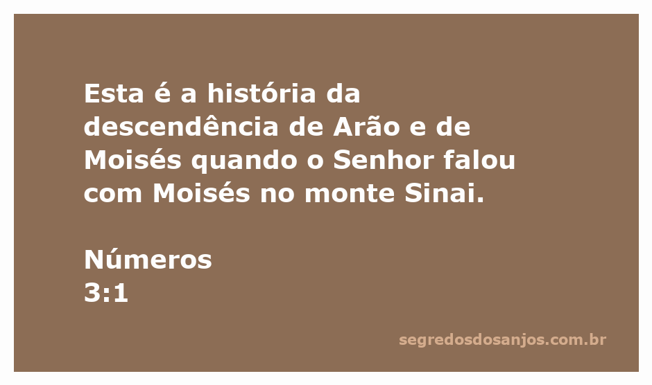 Representação da descendência de Arão e Moisés, destacando a importância da comunicação divina no monte Sinai.