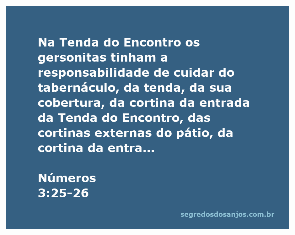 Os gersonitas cuidando do tabernáculo na Tenda do Encontro, mostrando a importância de suas responsabilidades.