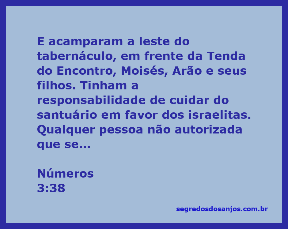 Moisés, Arão e seus filhos acampando a leste do tabernáculo, simbolizando a vigilância e responsabilidade sobre o santuário.