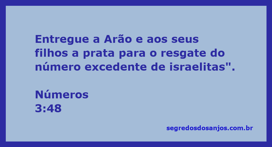 Imagem representativa da entrega da prata para o resgate dos israelitas, conforme Números 3:48.