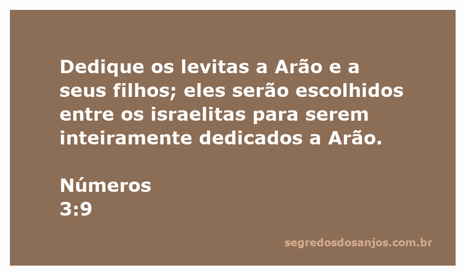 Levitas dedicados a Arão e seus filhos, conforme Números 3:9.