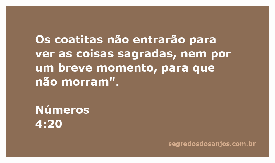 Representação dos coatitas respeitando a santidade do espaço sagrado conforme Números 4:20