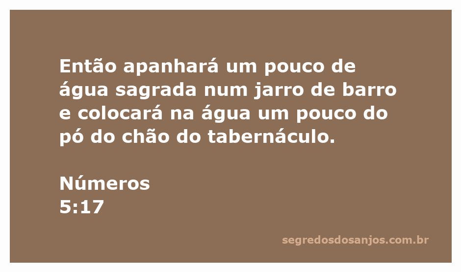 Imagem de um jarro de barro com água sagrada e pó do chão do tabernáculo, representando o ritual descrito em Números 5:17.