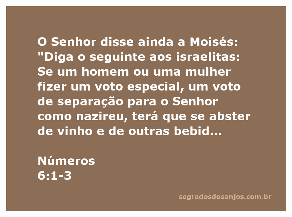 Imagem representando o voto de nazireu conforme Números 6:1-3, simbolizando a abstinência de bebidas e a dedicação ao Senhor.