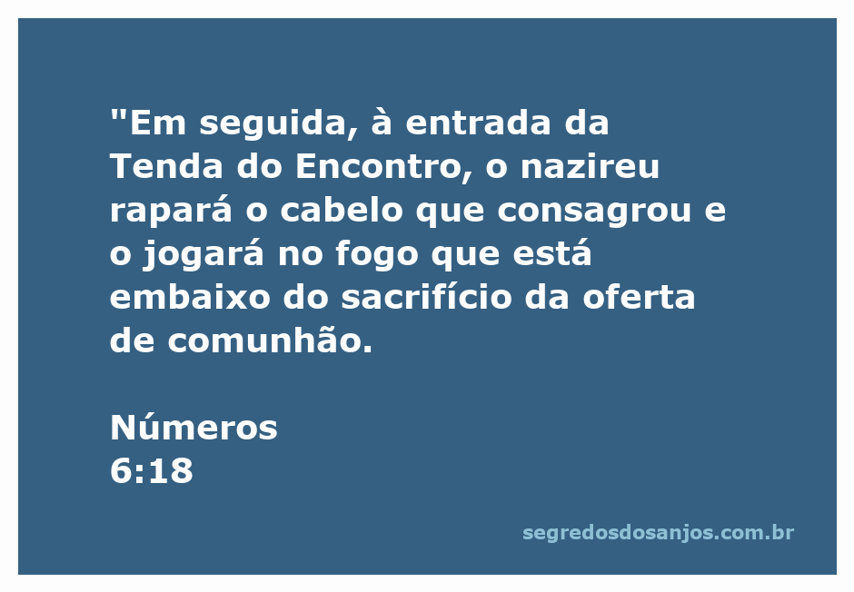 Nazireu rapando o cabelo na entrada da Tenda do Encontro, simbolizando a consagração a Deus.