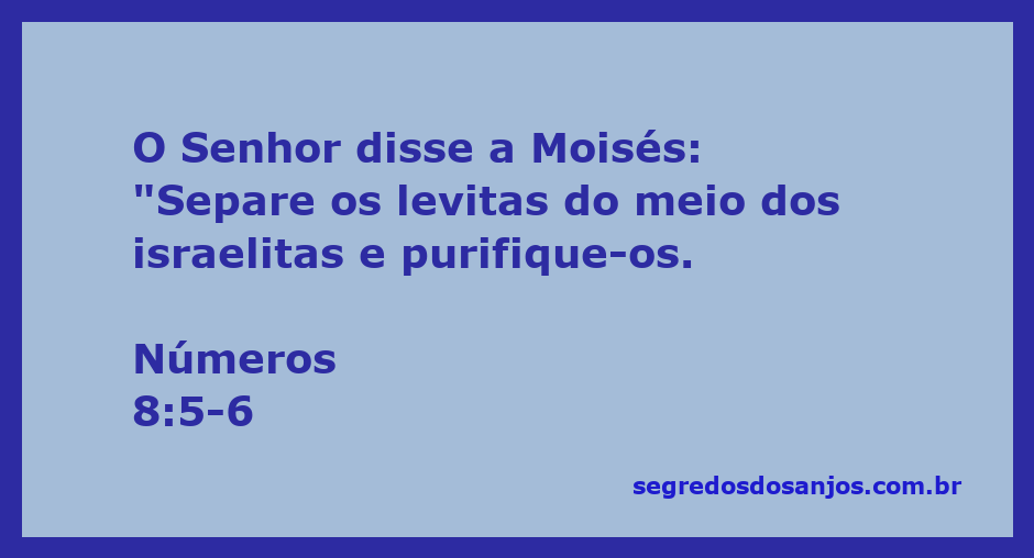 Moisés separando e purificando os levitas conforme instruído pelo Senhor