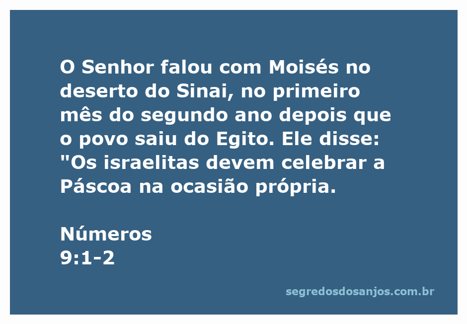 Moisés recebendo instruções de Deus sobre a celebração da Páscoa no deserto do Sinai