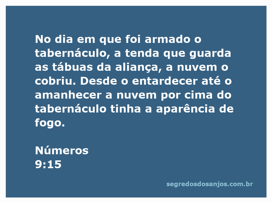 Imagem representativa do tabernáculo coberto pela nuvem com aparência de fogo, simbolizando a presença divina.