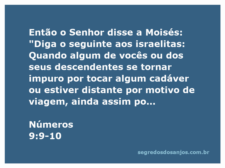 Moisés comunicando a mensagem de Deus sobre a celebração da Páscoa aos israelitas, enfatizando a inclusão de quem se tornou impuro.