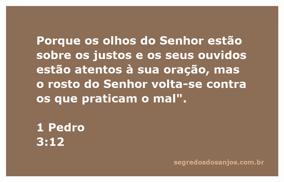 Ilustração dos olhos do Senhor observando os justos enquanto ouve suas orações.