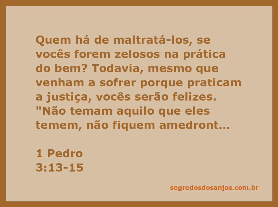 Ilustração inspiradora da passagem bíblica de 1 Pedro 3:13-15 sobre a prática do bem e a esperança em Cristo.