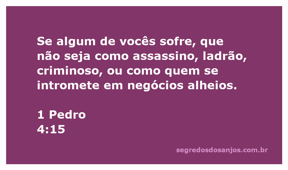 Imagem ilustrativa de uma pessoa em reflexão, representando o versículo 1 Pedro 4:15 sobre o sofrimento e comportamentos inadequados.