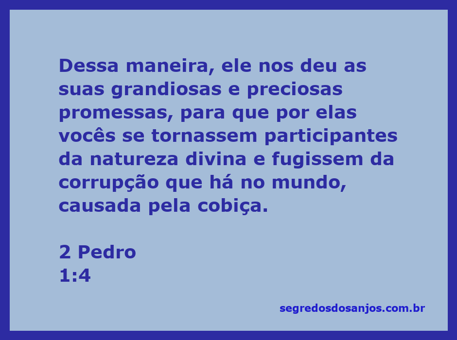 Imagem representando 2 Pedro 1:4, destacando promessas divinas e a natureza divina.