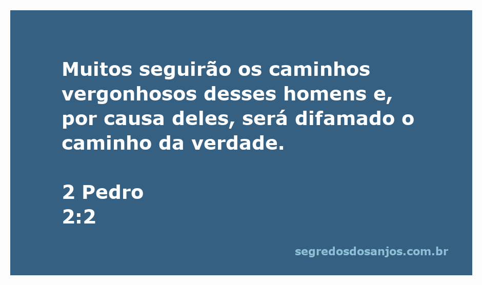 Imagem representativa do versículo 2 Pedro 2:2, destacando a difamação do caminho da verdade.