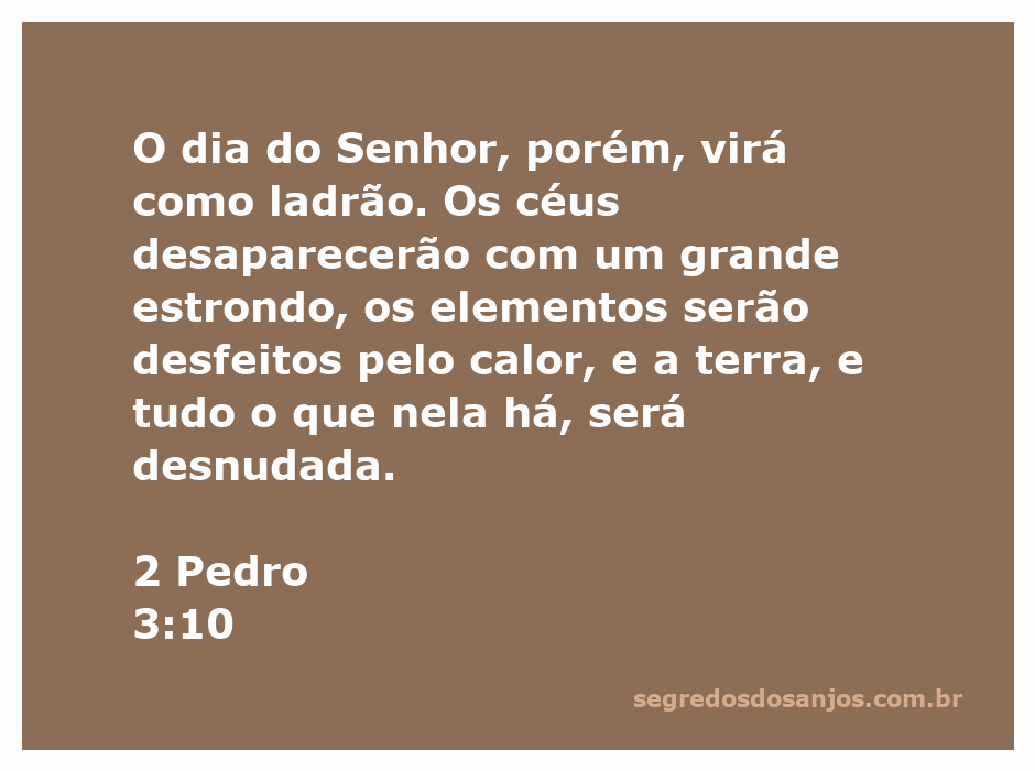 Representação artística do dia do Senhor, com céus em chamas e a terra sendo desnudada.