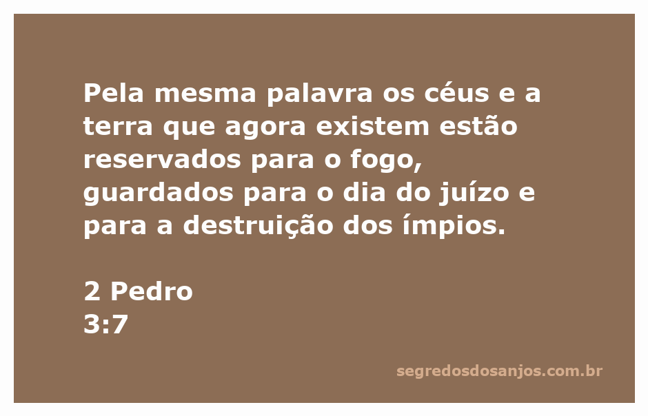 Ilustração dos céus e da terra reservados para o dia do juízo, conforme 2 Pedro 3:7.