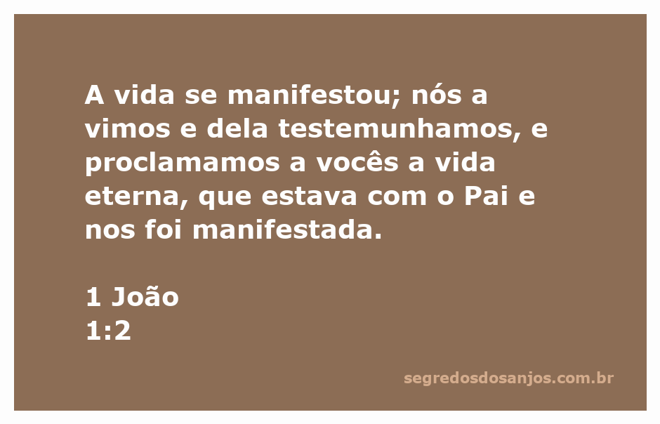 Ilustração que representa a vida eterna manifestada, conforme 1 João 1:2.