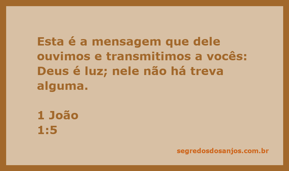 Imagem representativa da luz divina simbolizando a passagem de 1 João 1:5