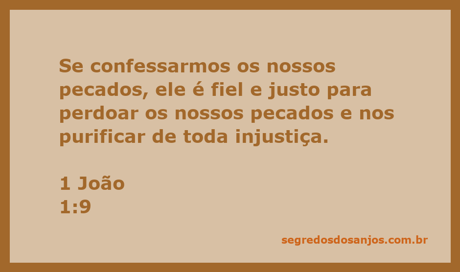 Igreja iluminada com a citação de 1 João 1:9 sobre confissão e perdão