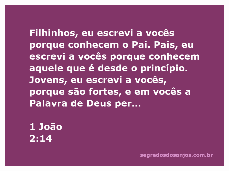 Ilustração do versículo 1 João 2:14 destacando a força espiritual e o conhecimento de Deus.