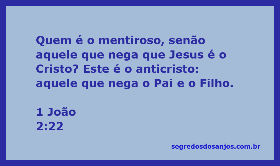 Imagem representativa do versículo 1 João 2:22, destacando a questão da negação de Jesus como o Cristo.