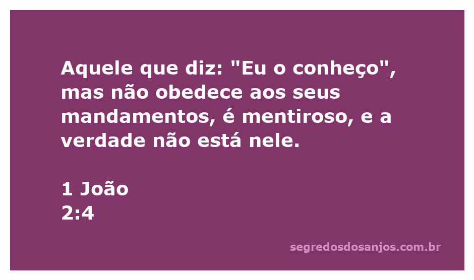 Uma ilustração que representa 1 João 2:4, enfatizando a importância da obediência aos mandamentos de Deus.
