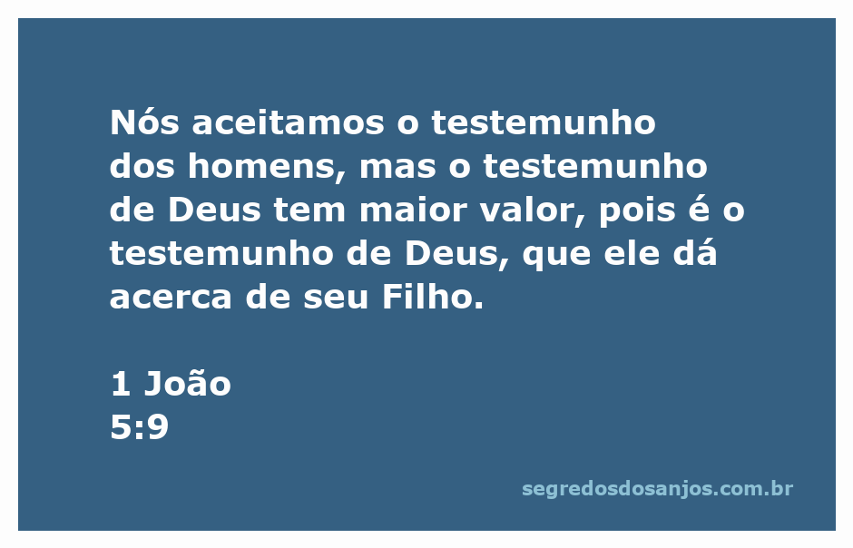 Imagem representando 1 João 5:9, destacando o testemunho de Deus sobre Seu Filho.
