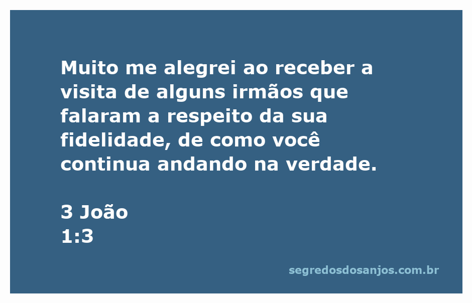 Imagem representativa da visita de irmãos falando sobre a fidelidade na verdade, inspirada em 3 João 1:3.