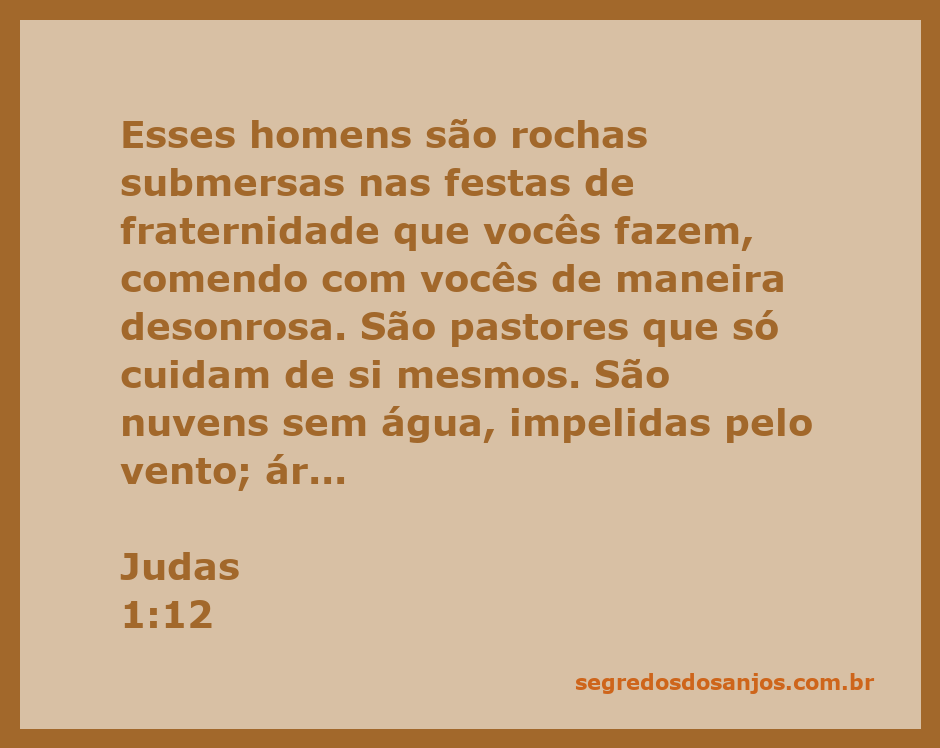 Imagem representativa da passagem Judas 1:12, ilustrando a metáfora de rochas submersas e nuvens sem água.