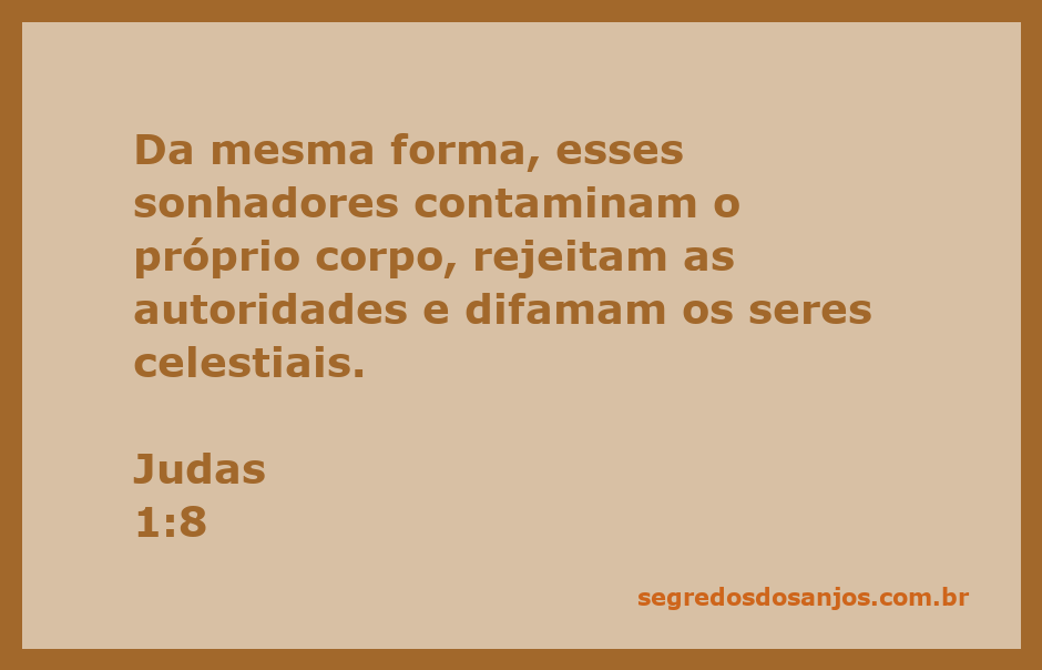Representação artística de Judas 1:8, mostrando sonhadores que contaminam o corpo e rejeitam autoridades.