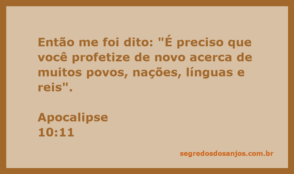 Uma imagem representativa da profecia em Apocalipse 10:11, simbolizando a mensagem divina para povos e nações.