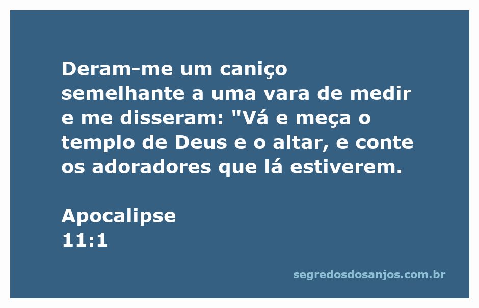 Imagem de um profeta medindo o templo de Deus com um caniço, representando a passagem de Apocalipse 11:1.