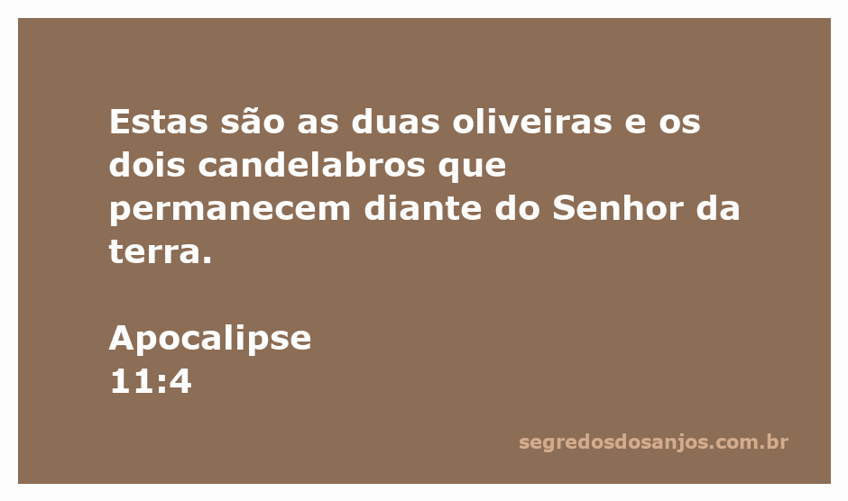 Imagem representando as duas oliveiras e os dois candelabros, simbolizando Apocalipse 11:4.