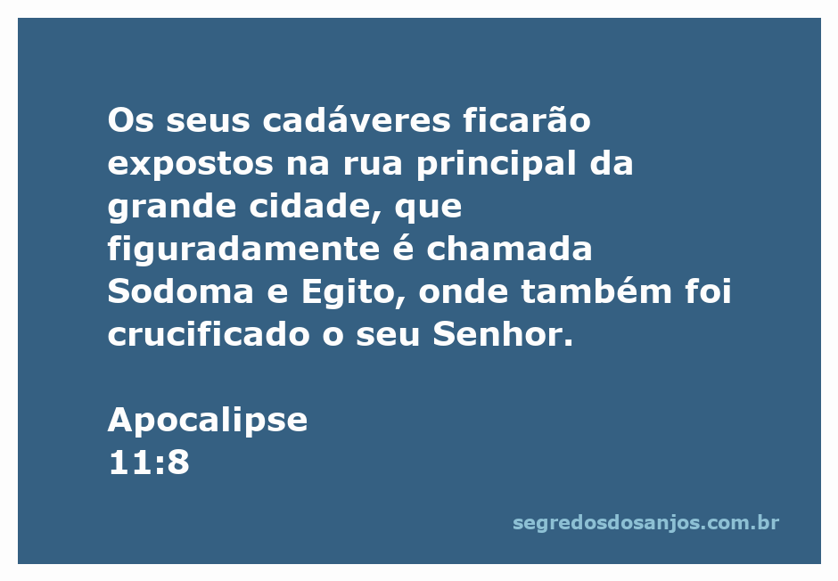 Representação artística da cena dos cadáveres expostos na cidade mencionada em Apocalipse 11:8, simbolizando a rejeição e a morte.