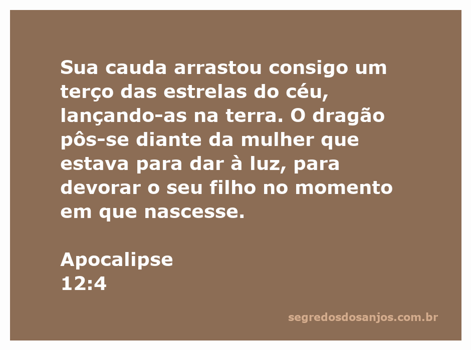 Imagem representativa de um dragão com uma cauda longa arrastando estrelas do céu, simbolizando a passagem de Apocalipse 12:4.