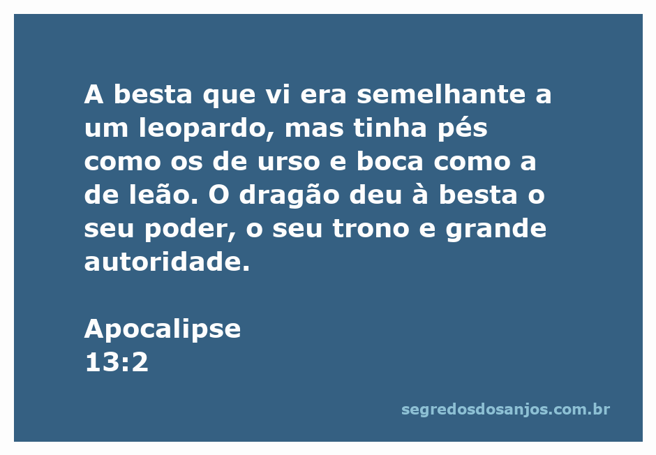 Imagem da besta do Apocalipse, semelhante a um leopardo com pés de urso e boca de leão, simbolizando poder e autoridade.