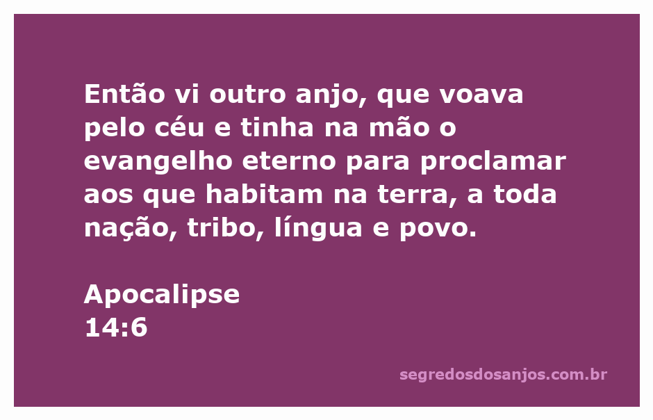 Um anjo voando pelo céu segurando o evangelho eterno, simbolizando a mensagem divina para toda a humanidade.