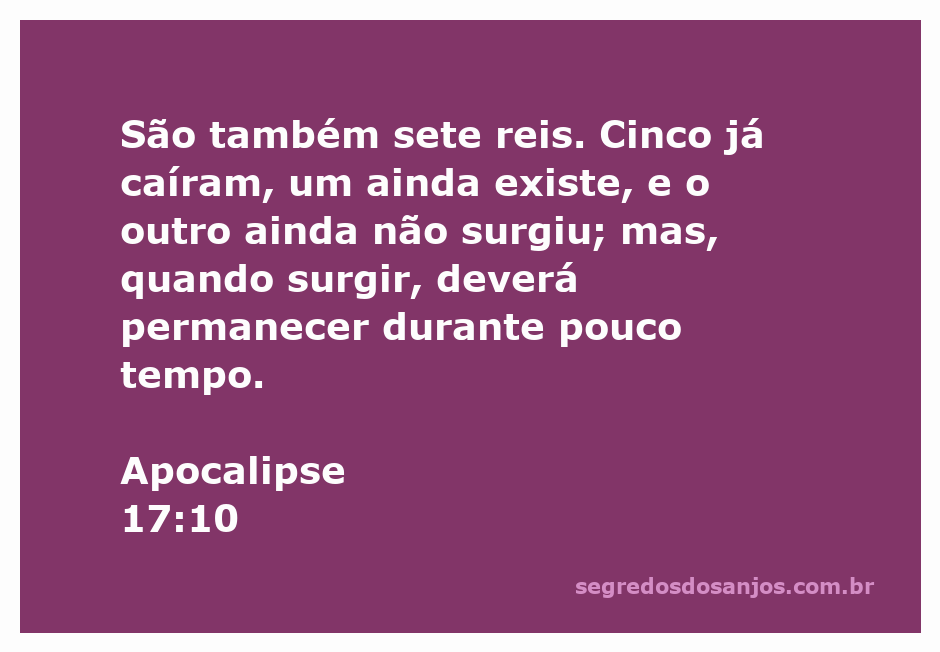Ilustração representando os sete reis mencionados em Apocalipse 17:10.